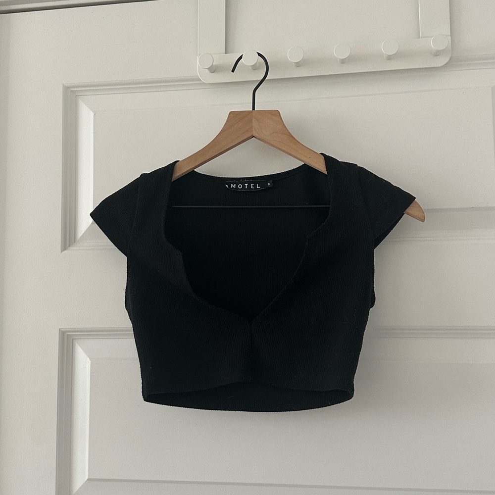Motel Rocks Notched Crop Top